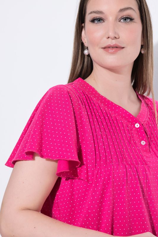 Polka Dot Flutter Sleeve Tee