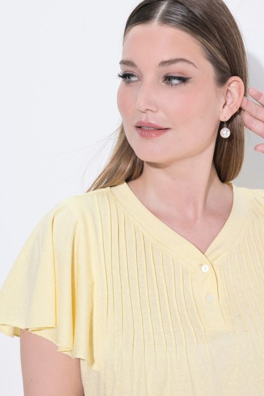 Polka Dot Flutter Sleeve Tee