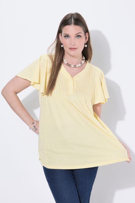 Polka Dot Flutter Sleeve Tee