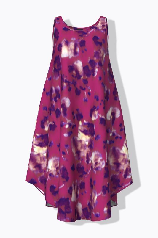 Abstract Floral Sleeveless A-Line Dress