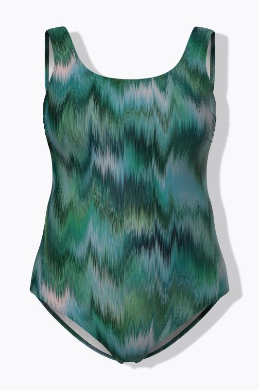Blurred Stripe Print Swimsuit