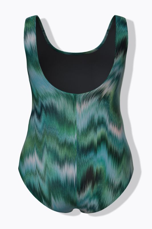 Blurred Stripe Print Swimsuit