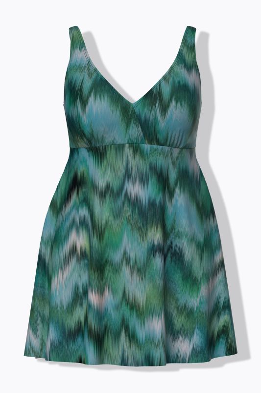 Blurred Stripe Swim Dress