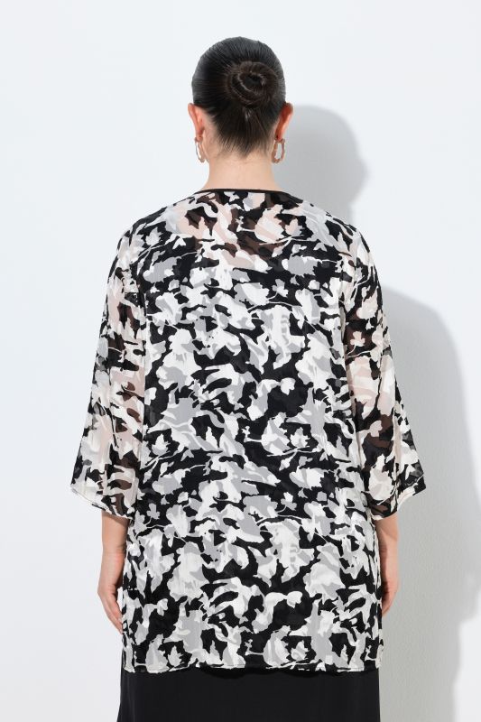 Сако от шифон с флорален принт