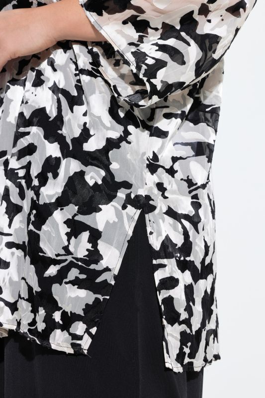 Сако от шифон с флорален принт