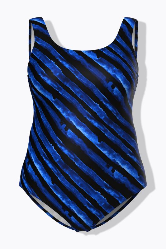 Brushstroke Striped Swimsuit