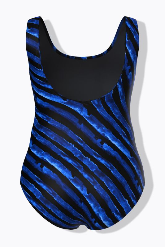 Brushstroke Striped Swimsuit