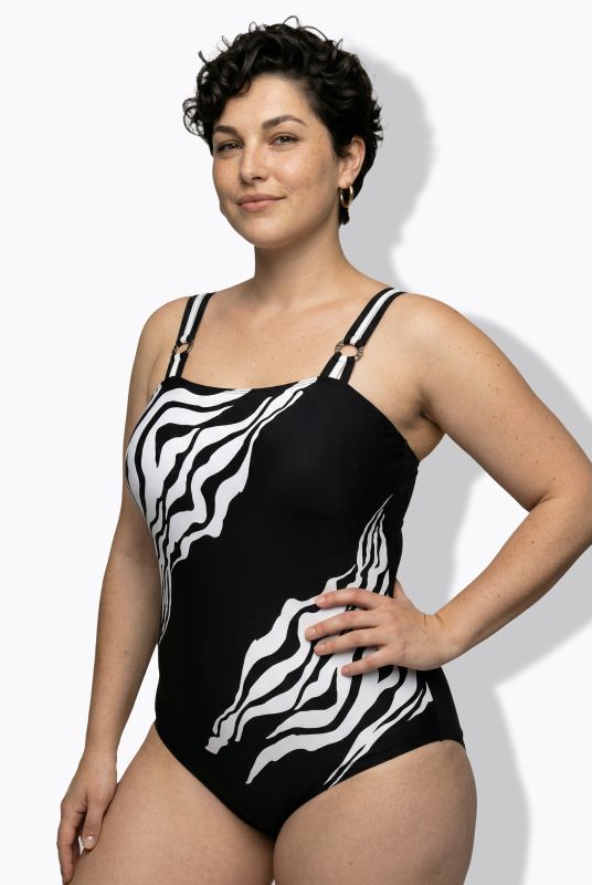 Zebra Motif Swimsuit