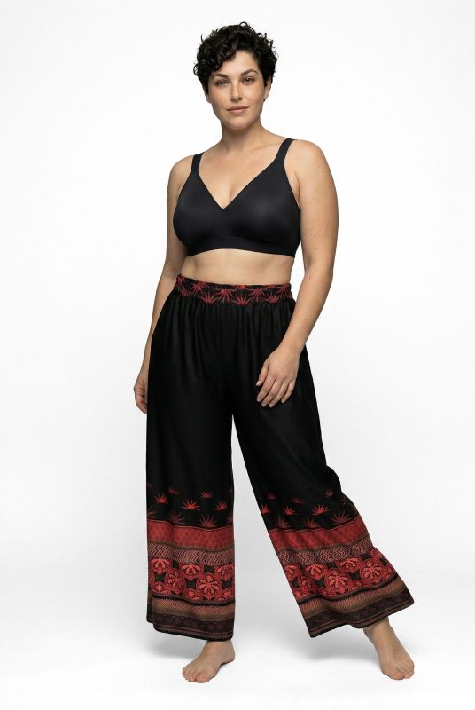 Mixed Boho Striped Palazzo Pants