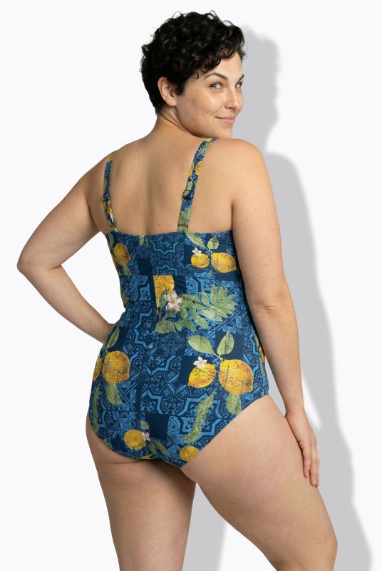 Mosaic Lemon Print Swimsuit