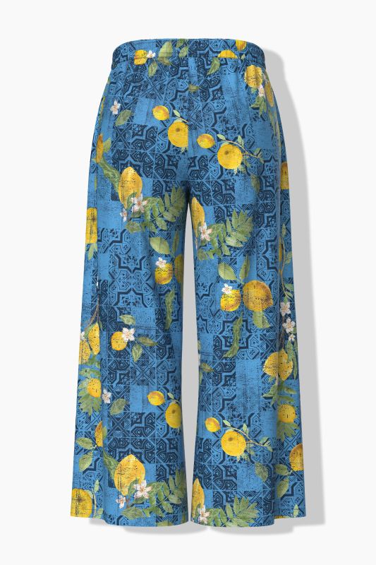 Mosaic Lemon Print Palazzo Pants