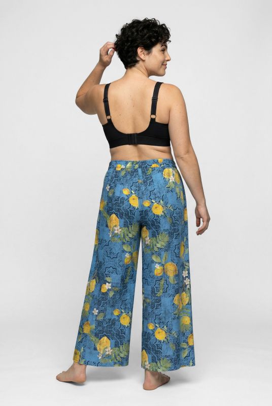 Mosaic Lemon Print Palazzo Pants