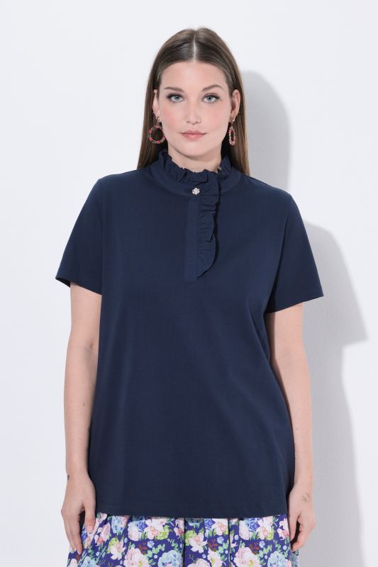 Ruffled Neckline Tee