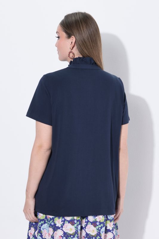 Ruffled Neckline Tee