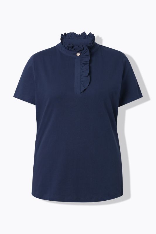 Ruffled Neckline Tee