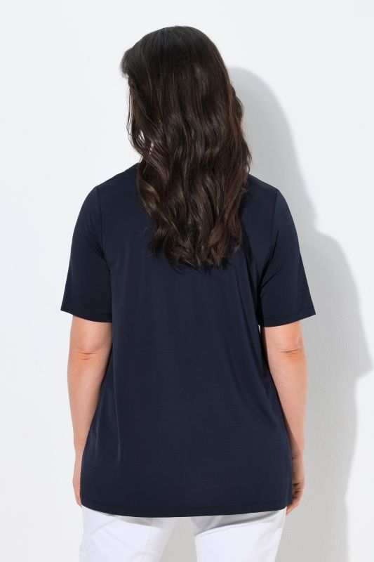 Floral Damask Motif Slinky Blouse