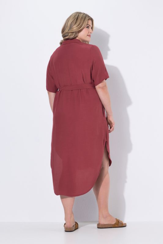 Eco Viscose Hi-Low Button Down Dress