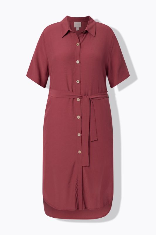 Eco Viscose Hi-Low Button Down Dress