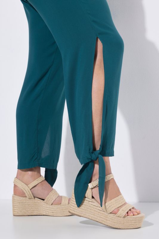 Eco Viscose Split Leg Elastic Waist Pants