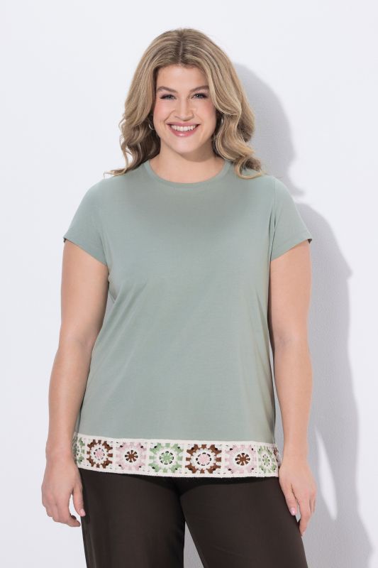 Eco Cotton Crochet Trim Tee