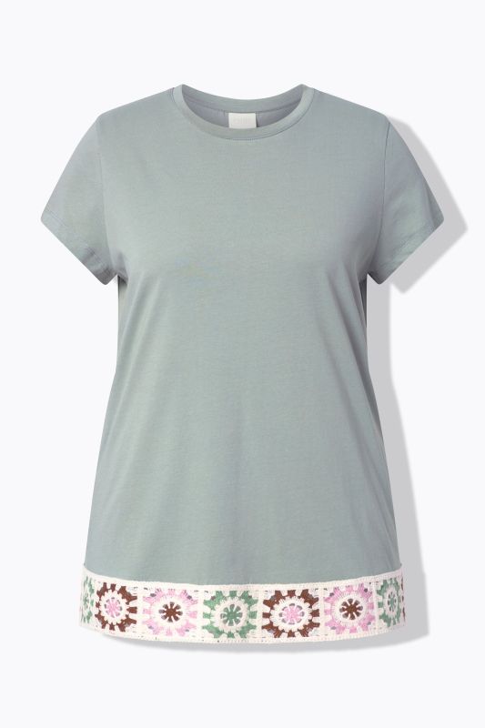 Eco Cotton Crochet Trim Tee
