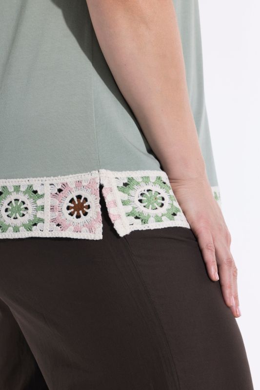 Eco Cotton Crochet Trim Tee
