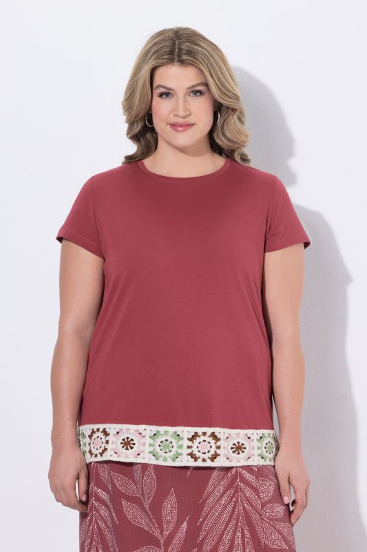 Eco Cotton Crochet Trim Tee