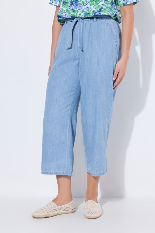 Lyocell Blend Elastic Waist Culottes