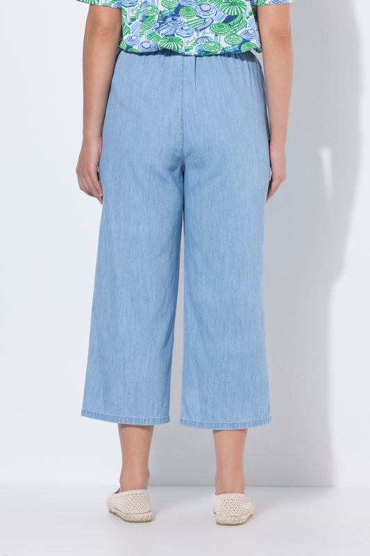 Lyocell Blend Elastic Waist Culottes
