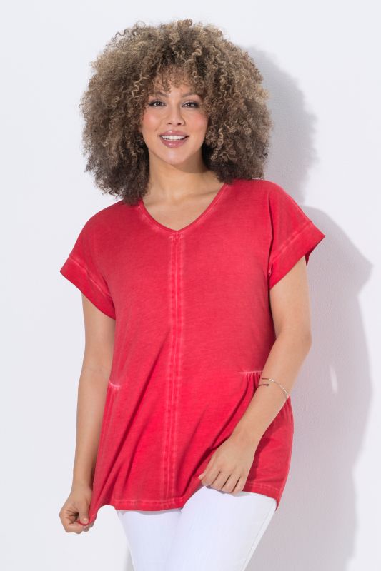 Cold Dyed Decorative Seam Tee