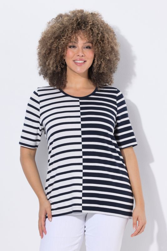 Contrast Striped Modal Blend Tee