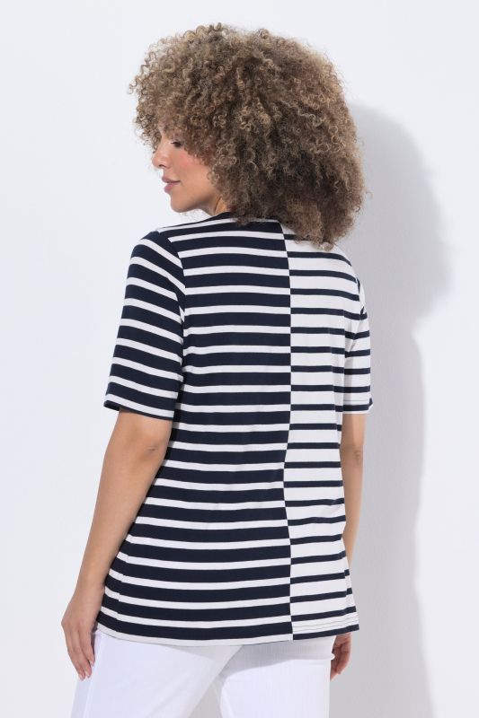 Contrast Striped Modal Blend Tee