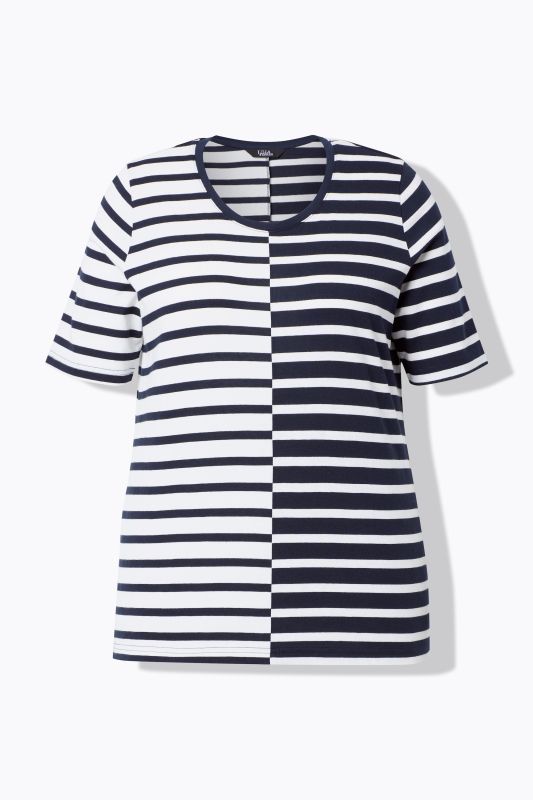 Contrast Striped Modal Blend Tee