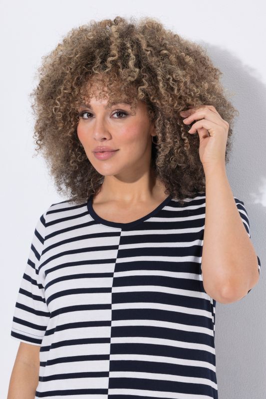 Contrast Striped Modal Blend Tee