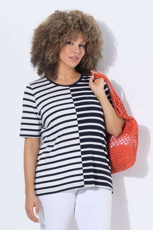 Contrast Striped Modal Blend Tee