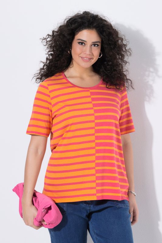 Contrast Striped Modal Blend Tee