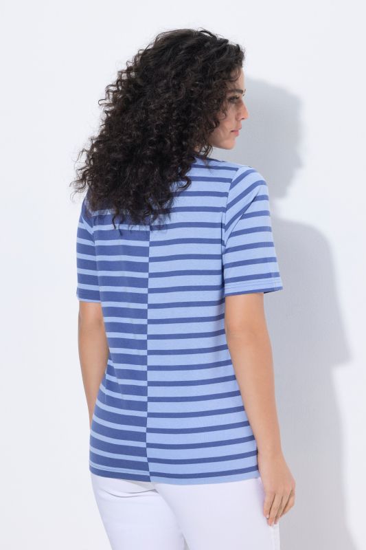 Contrast Striped Modal Blend Tee