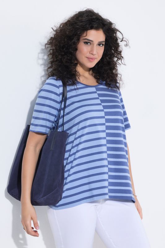 Contrast Striped Modal Blend Tee