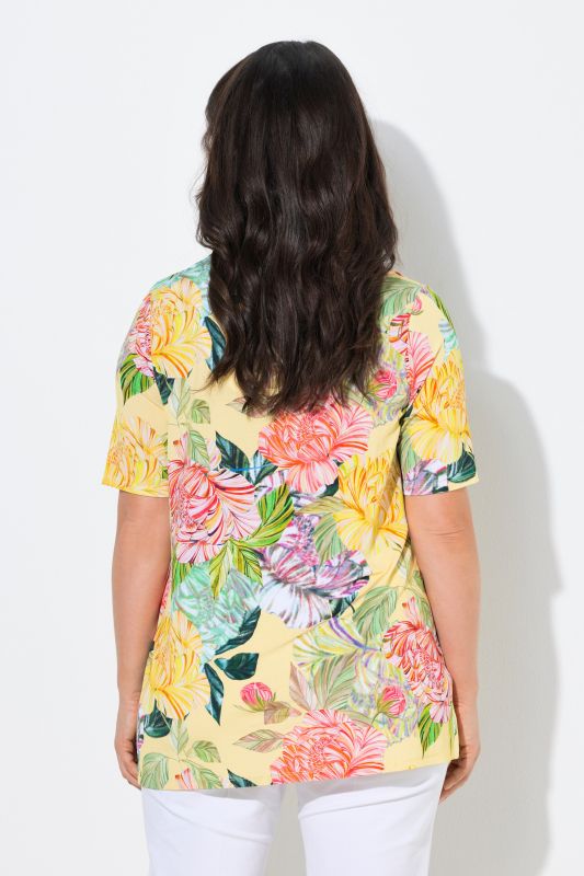 Country Floral Slinky Blouse