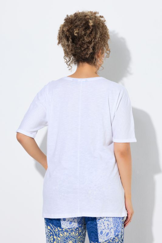 Тениска с принт на кроасан