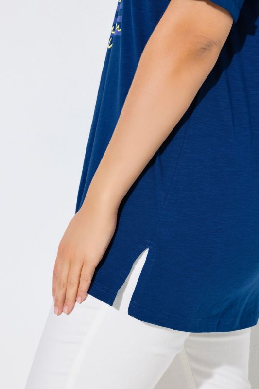 Тениска с принт на кроасан