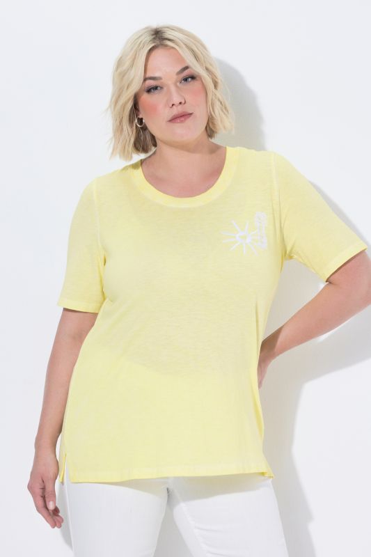 Sun Embroidery Cold-Dyed Tee