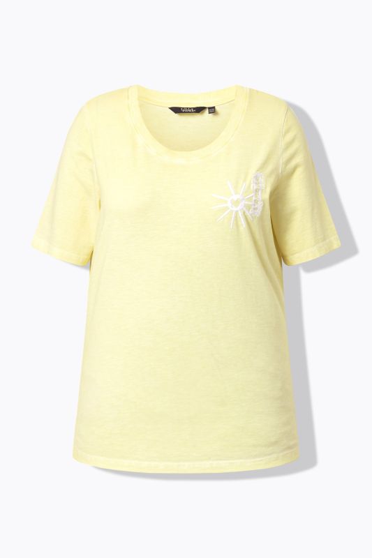 Sun Embroidery Cold-Dyed Tee