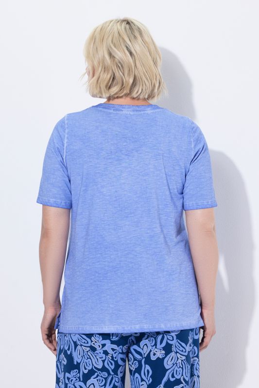 Sun Embroidery Cold-Dyed Tee