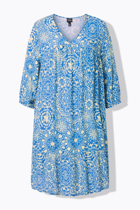 Allover Print Flounce Hem Dress