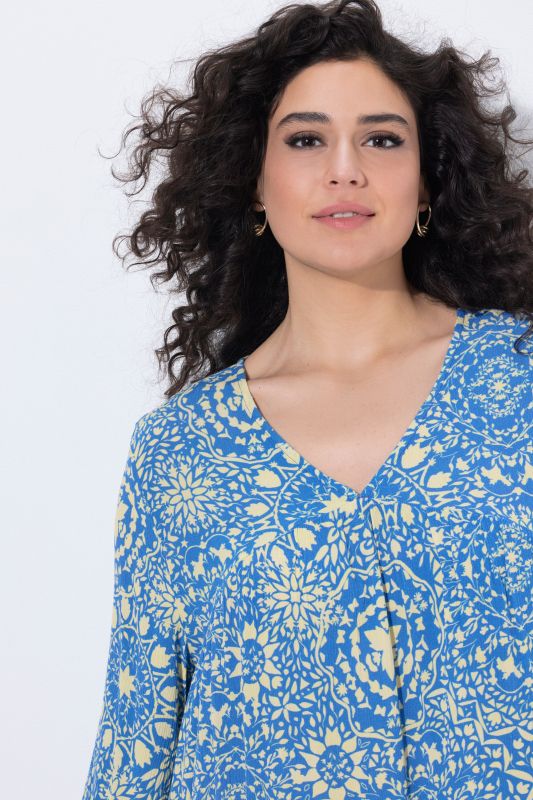 Allover Print Flounce Hem Dress