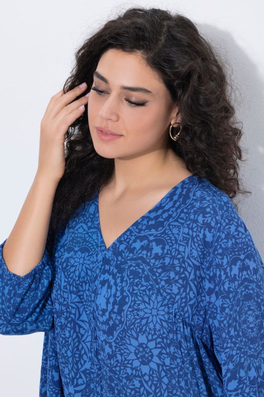 Allover Print Flounce Hem Dress