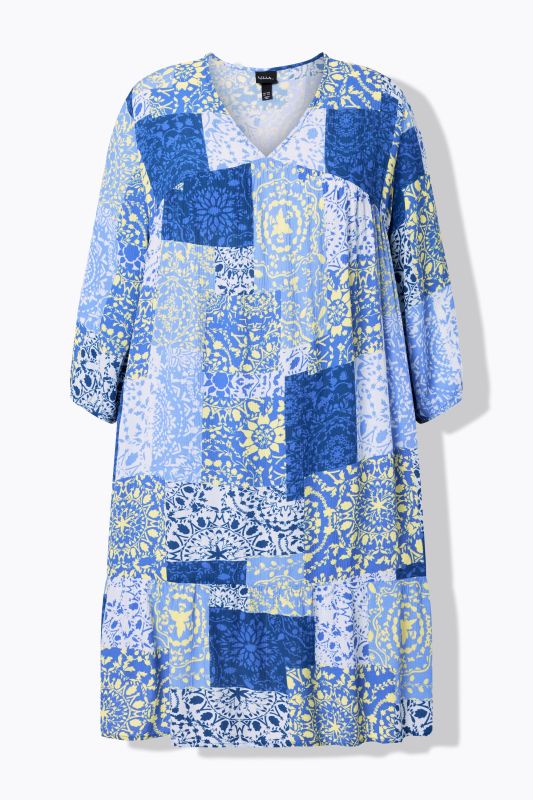 Allover Print Flounce Hem Dress