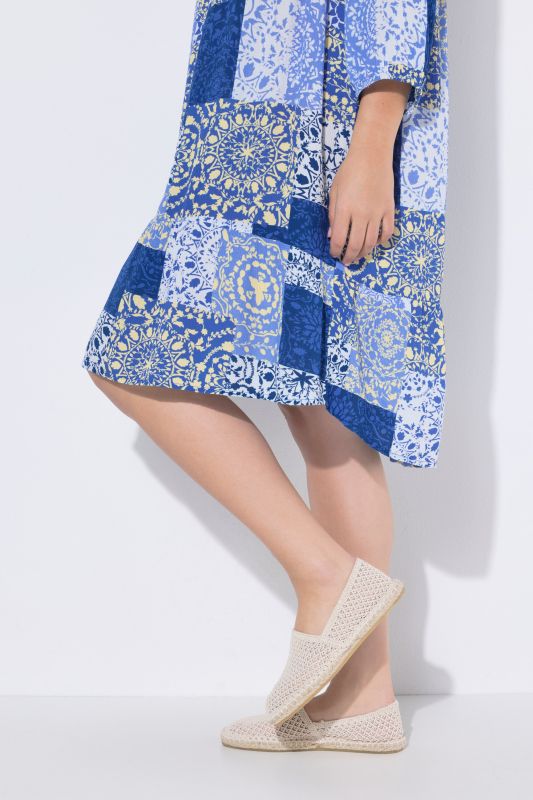 Allover Print Flounce Hem Dress