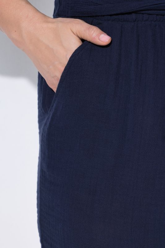 Eco Cotton Crochet Panel Muslin Pants